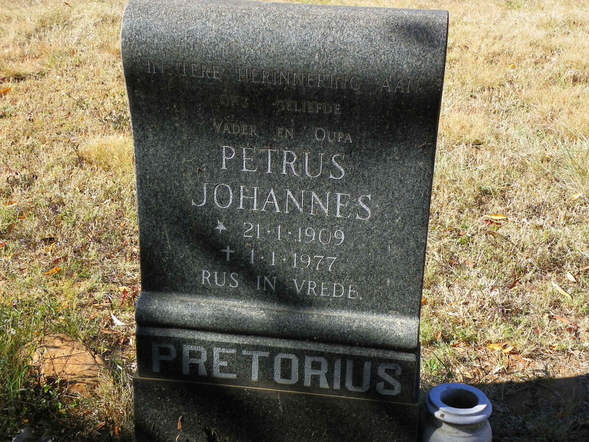 PRETORIUS Petrus Johannes 1909-1977