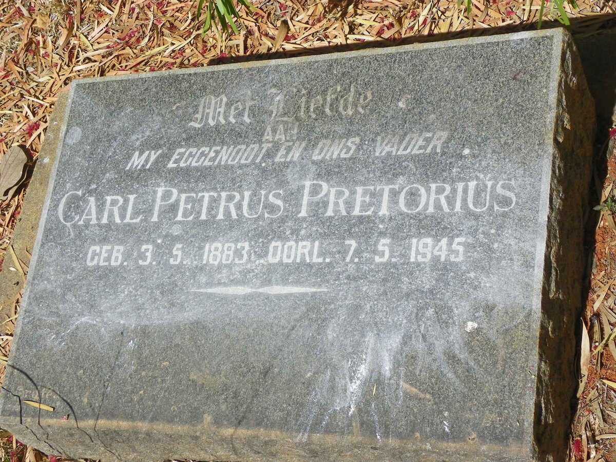 PRETORIUS Carl Petrus 1883-1945
