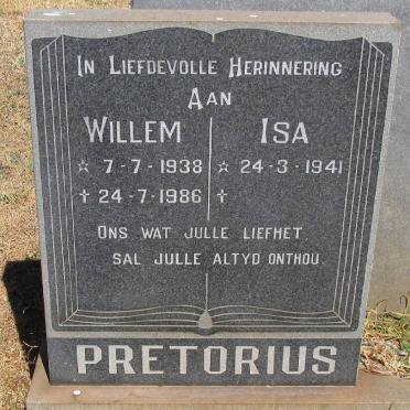 PRETORIUS Willem 1938-1986 &amp; Isa 1941-