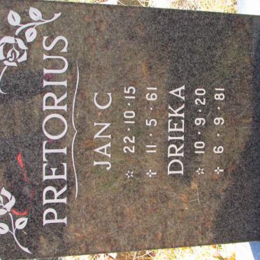 PRETORIUS Jan C. 1915-1961 &amp; Drieka 1920-1981