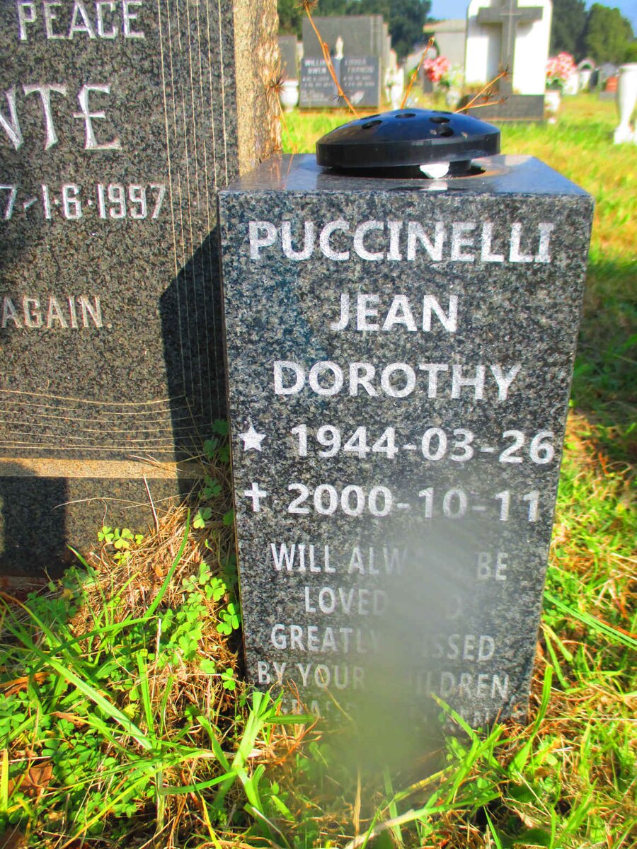 PUCCINELLI Jean Dorothy 1926-2000