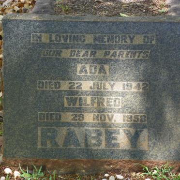 RABEY Wilfred -1958 &amp; Ada -1942