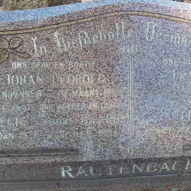 RAUTENBACH Leopold 1924-198? &amp; Lucienne BAARBE 1929-1984 :: RAUTENBACH Johan Leopold 1950-1956 :: RAUTENBACH Francois 1956-