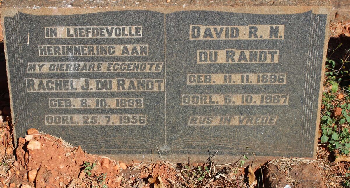 RANDT David R.N., du 1896-1967 &amp; Rachel J. 1888-1956