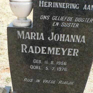 RADEMEYER Maria Johanna 1956-1976