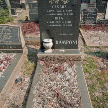 RAMPONI Cesare 1900-1962 &amp; Rita 1900-1980