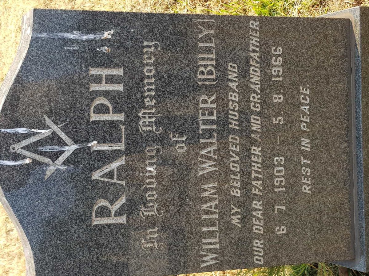 RALPH William Walter 1903-1966