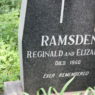RAMSDEN Reginald -1950 &amp; Elizabeth -1950