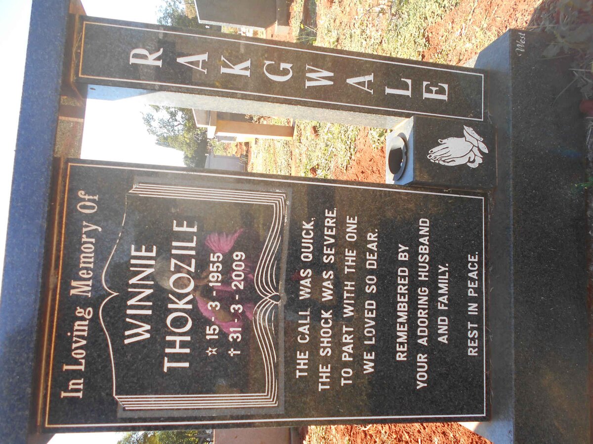 RAKGWALE Winnie Thokozile 1955-2009
