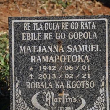 RAMAPOTOKA Matjanna Samuel 1942-2013