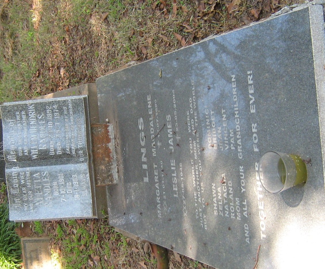 RANDLES Willem Hendrik 1892-1974 &amp; Aletta 1901-1953