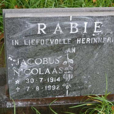 RABIE Jacobus Nicolaas 1914-1992