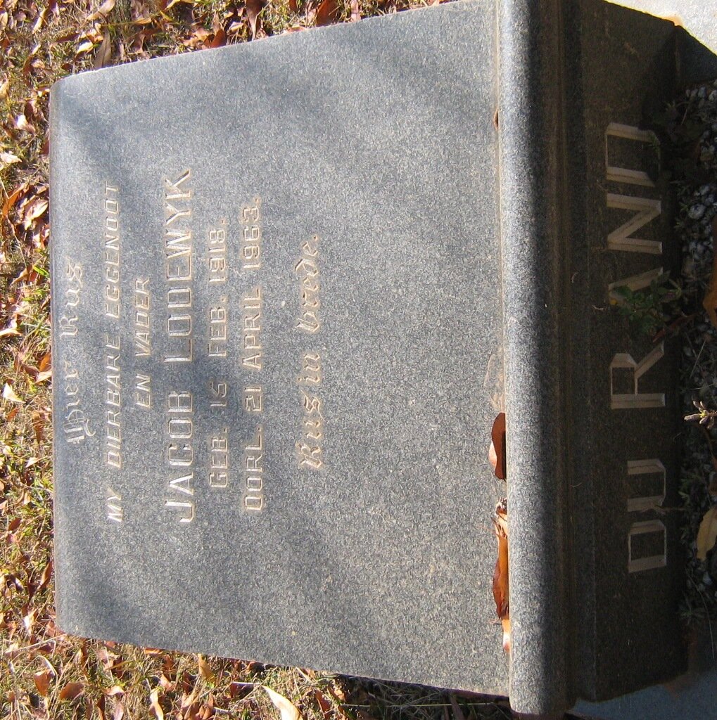 RAND Jacob Lodewyk, du 1918-1963