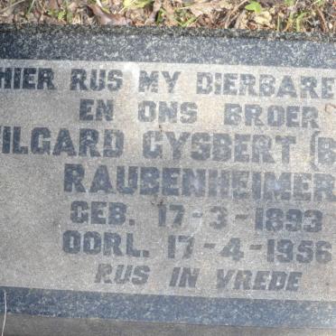 RAUBENHEIMER Hilgard Gysbert 1893-1956
