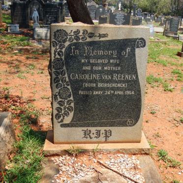 REENEN Caroline, van nee BEIRSCHENCK -1954