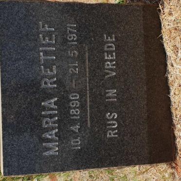 RETIEF Maria 1890-1971