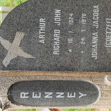 RENNEY Arthur Richard John 1924-1976 &amp; Johanna Jacoba COETZEE 1930-2003