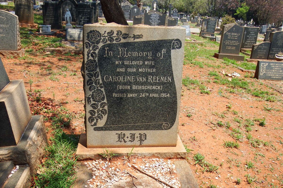 REENEN Caroline, van nee BEIRSCHENCK -1954