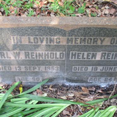 REINHOLD Carl W. -1953 &amp; Helen -1957