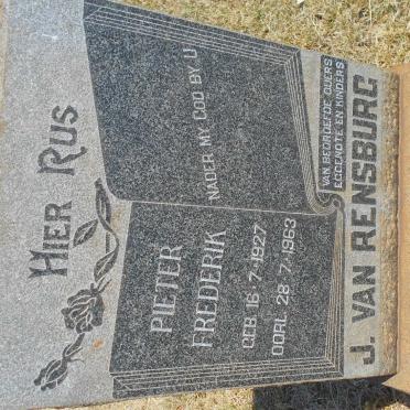 RENSBURG Pieter Frederik, J. van 1927-1963