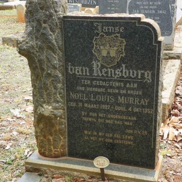 RENSBURG Noel Louis Murray, Janse van 1927-1952