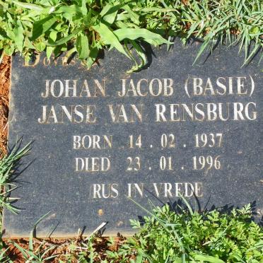 RENSBURG Johan Jacob, Janse van 1937-1996