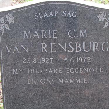 RENSBURG Marie C.M., van 1927-1972