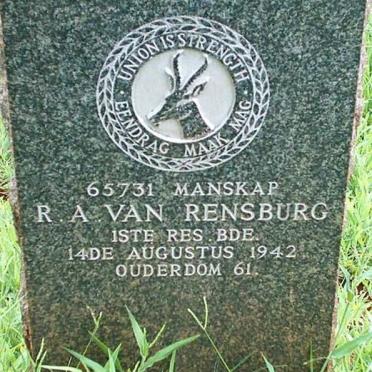 RENSBURG R.A., van -1942