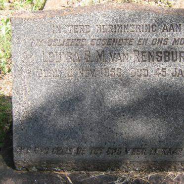 RENSBURG Louisa S.M., van -1953