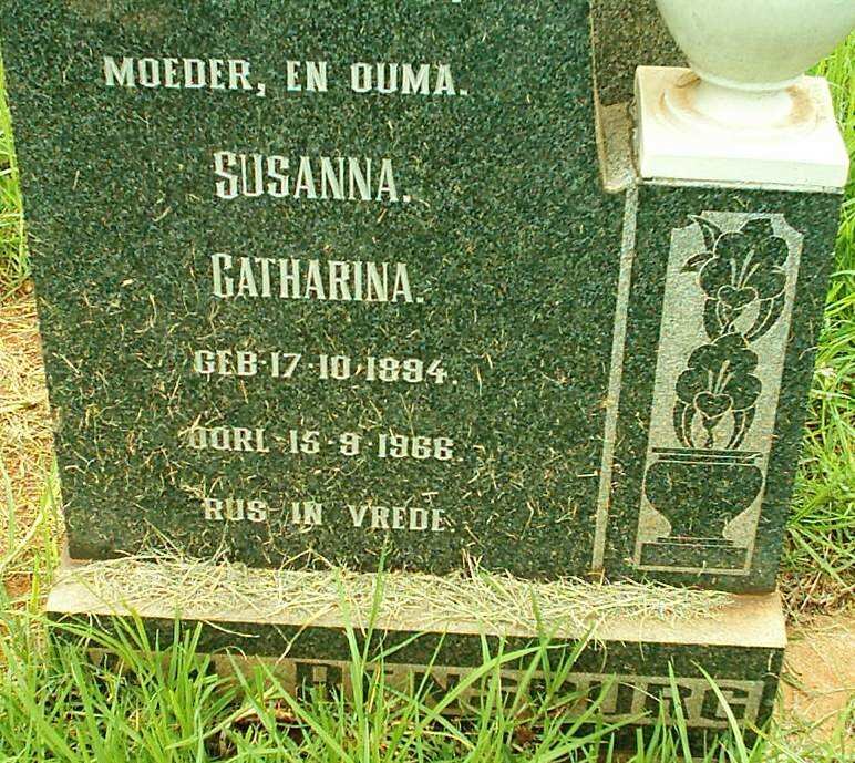 RENSBURG Susanna Catharina, van 1894-1966