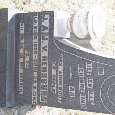 RENSBURG J.A., J.v. 1896-1963