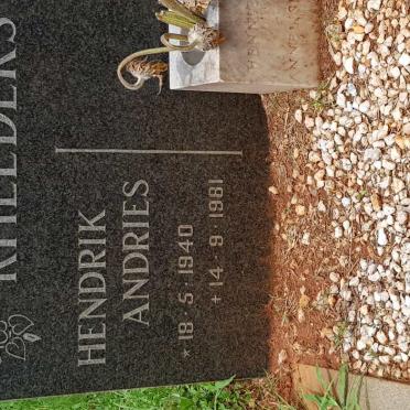 RHEEDERS Hendrik Andries 1940-1981