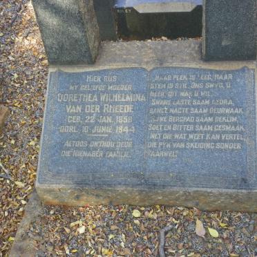 RHEEDE Dorethea Wilhelmina, van der 1858-1944