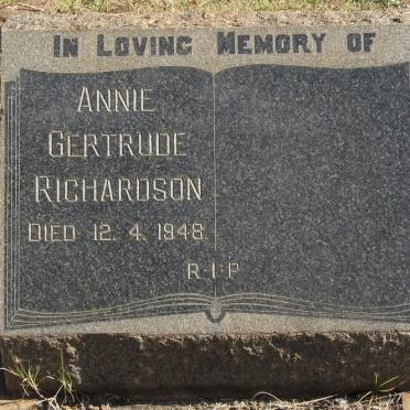 RICHARDSON Annie Gertrude -1948
