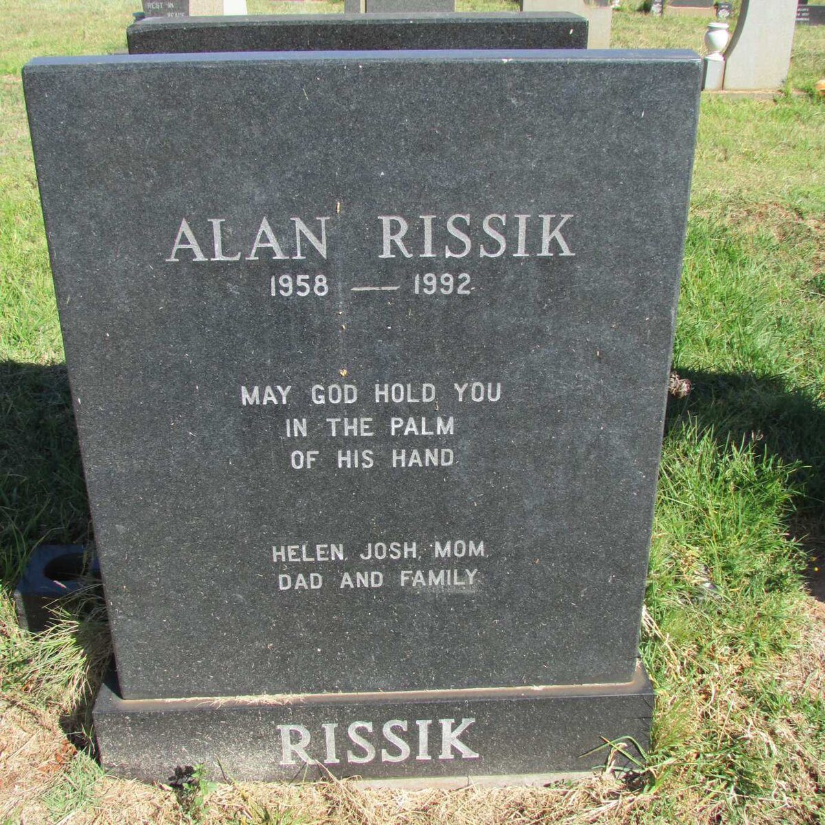 RISSIK Alan 1958-1992