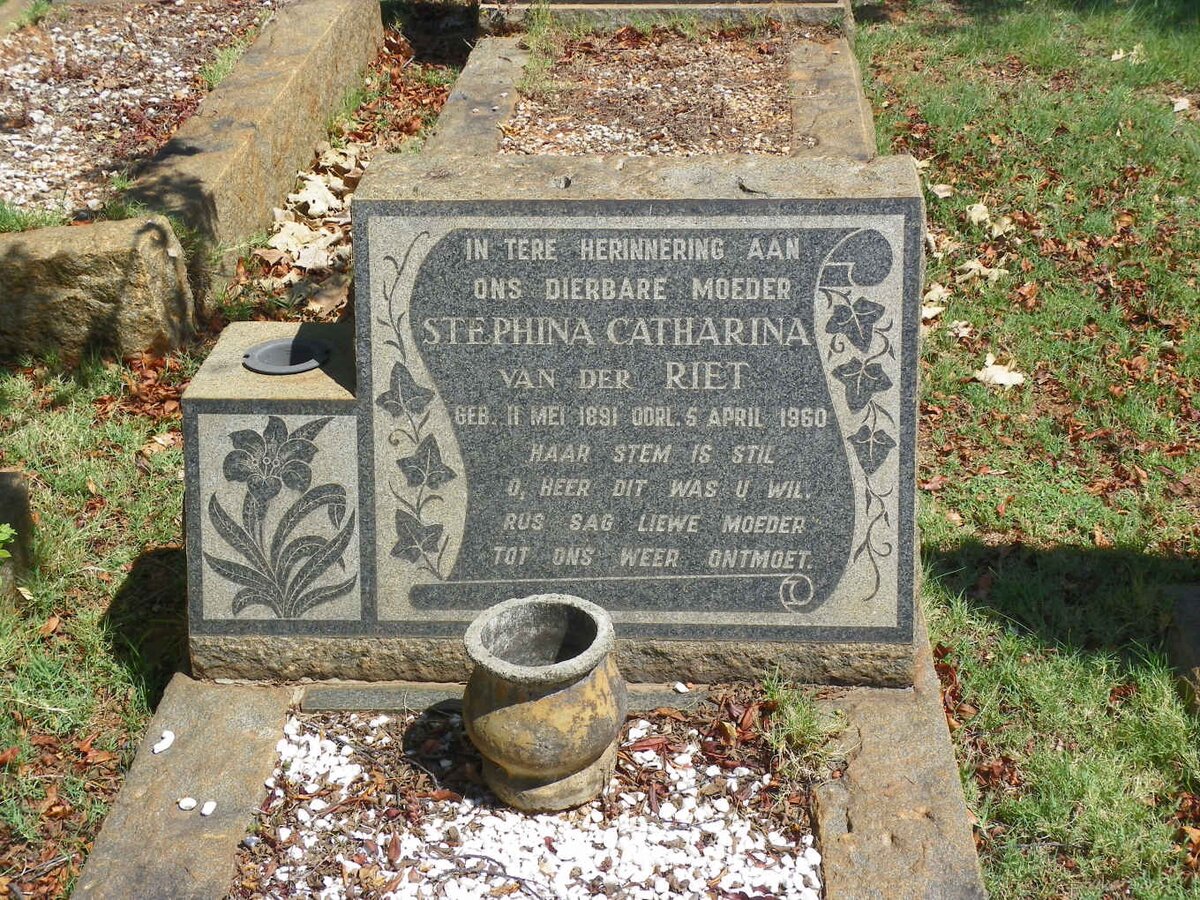 RIET Stephina Catharina, van der 1891-1960