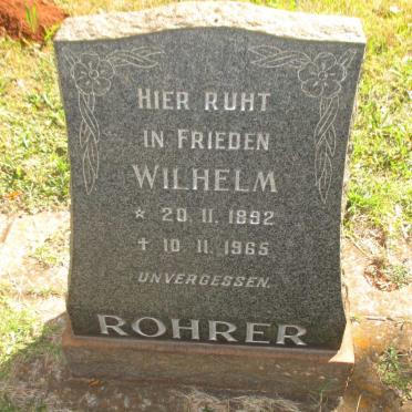 ROHRER Wilhelm 1892-1965