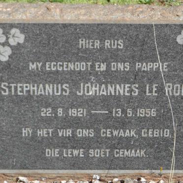 ROES Stephanus Johannes, le 1921-1956