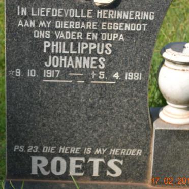 ROETS Phillippus Johannes 1917-1981