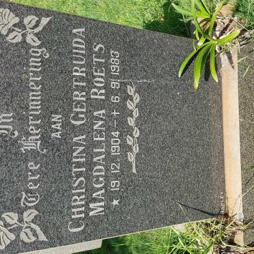 ROETS Christina Gertruida Magdalena 1904-1983