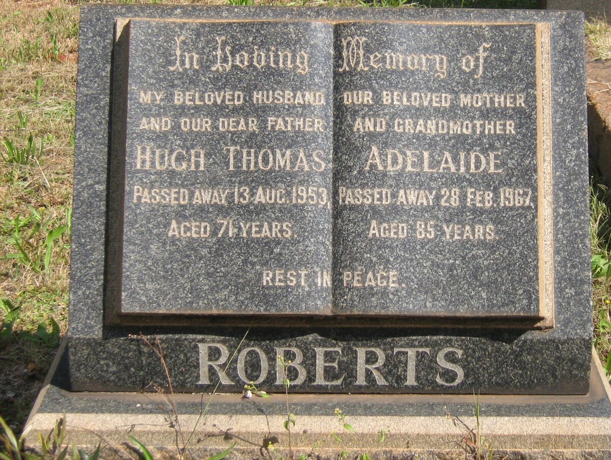 ROBERTS Hugh Thomas -1953 &amp; Adelaide -1967