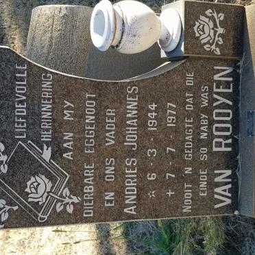 ROOYEN Andries Johannes, van 1944-1977