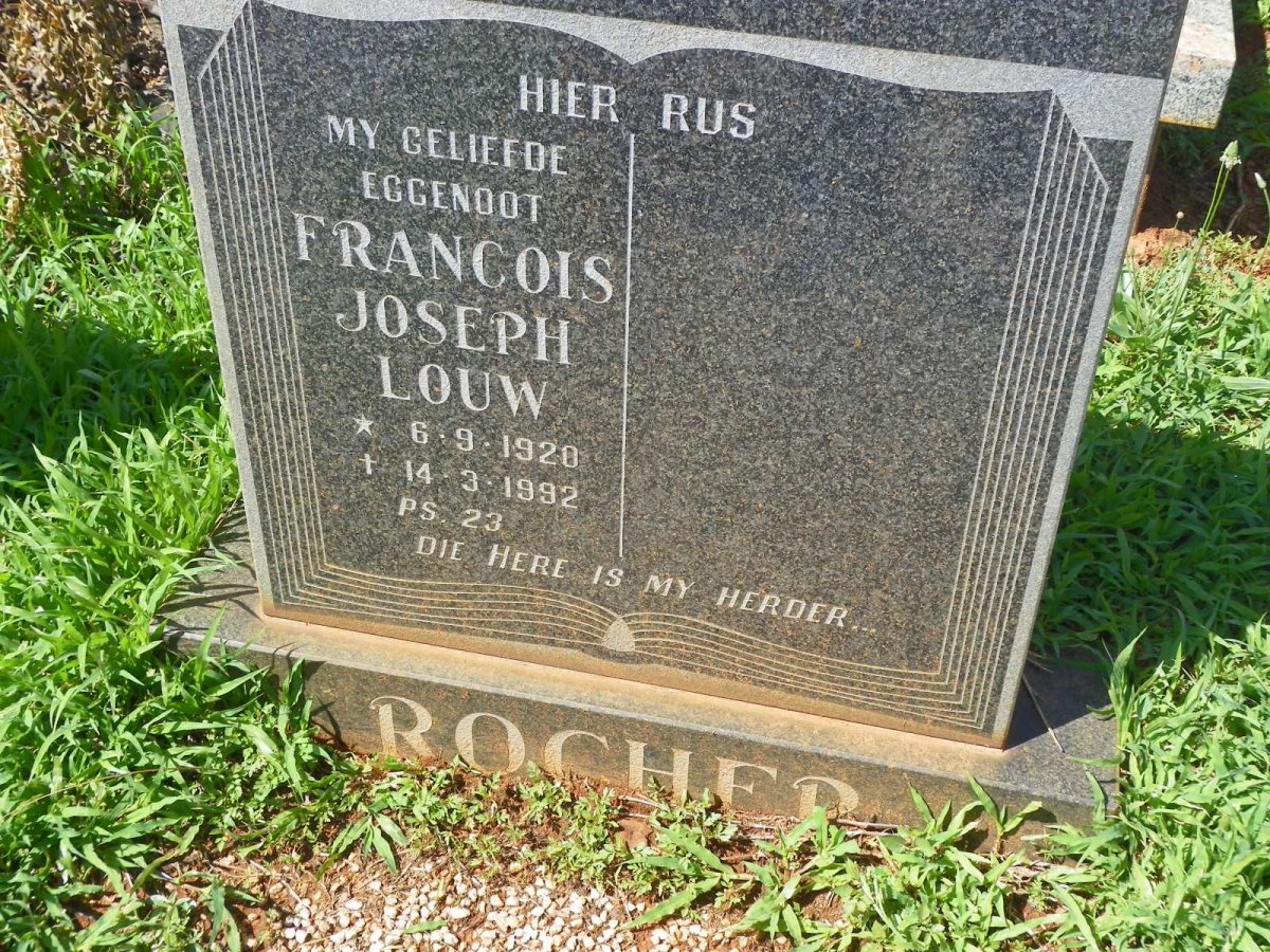 ROCHER Francois Joseph Louw 1920-1992