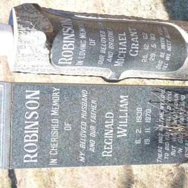 ROBINSON Reginald William 1930-1970 :: ROBINSON Michael Grant 1962-1983