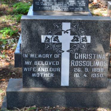 ROSSOLIMOS Christina 1898-1950