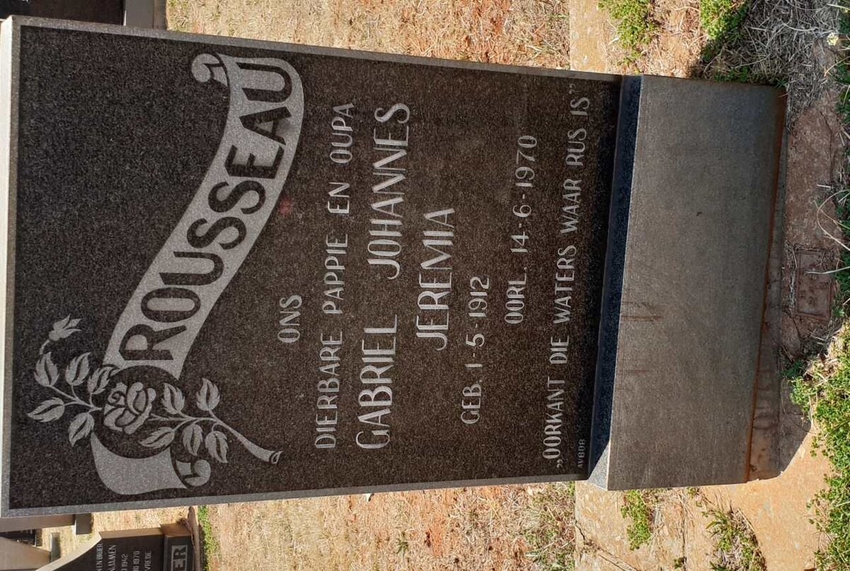 ROUSSEAU Gabriel Johannes Jeremia 1912-1970