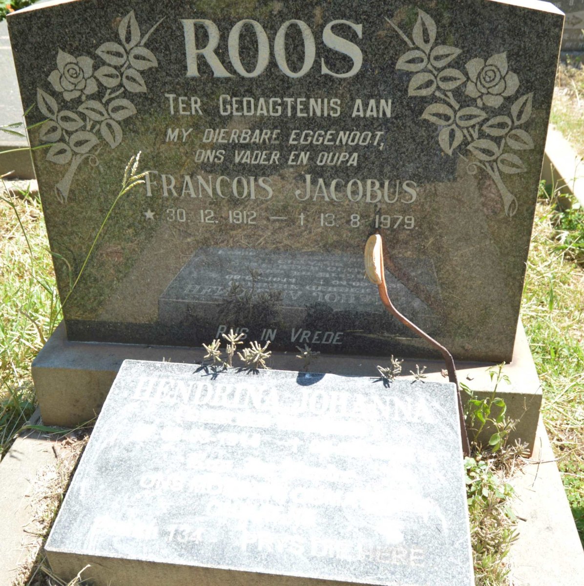 ROOS Francois Jacobus 1912-1979 &amp; Hendrina Johanna GERBER 1914-1998
