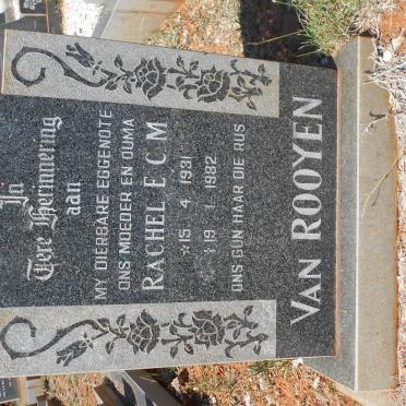 ROOYEN Rachel E.C.M., van 1931-1982