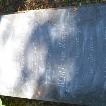 ROOYEN ? J.H., van 1893-1966 &amp; M.M.P. 1894-1980