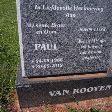 ROOYEN Paul, van 1966-2012